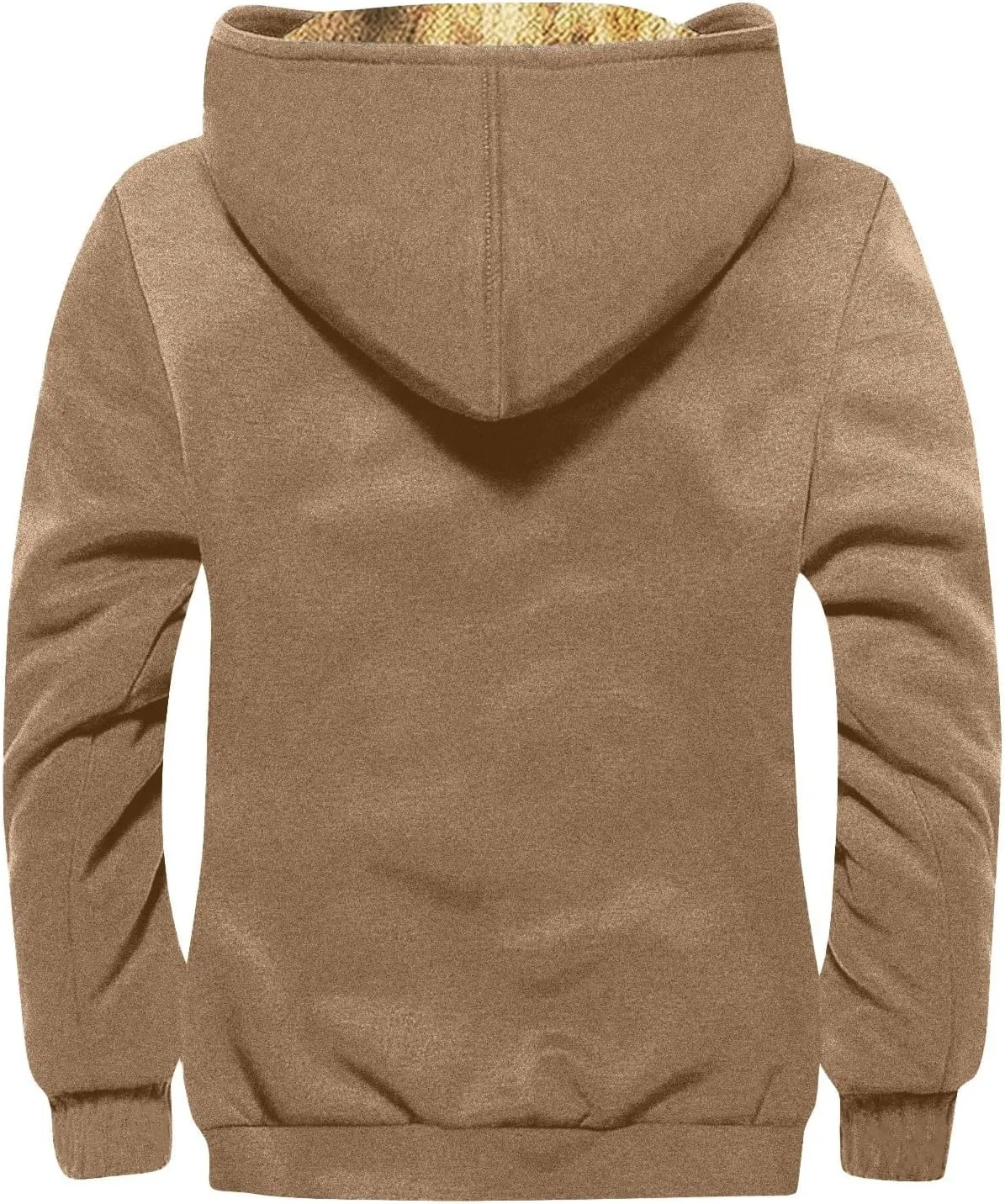 Men's Thick Sherpa Lined Jackets Full Zip Up Hoodies Winter Casual Trendy Warm Sweatshirts Coat with Pocket