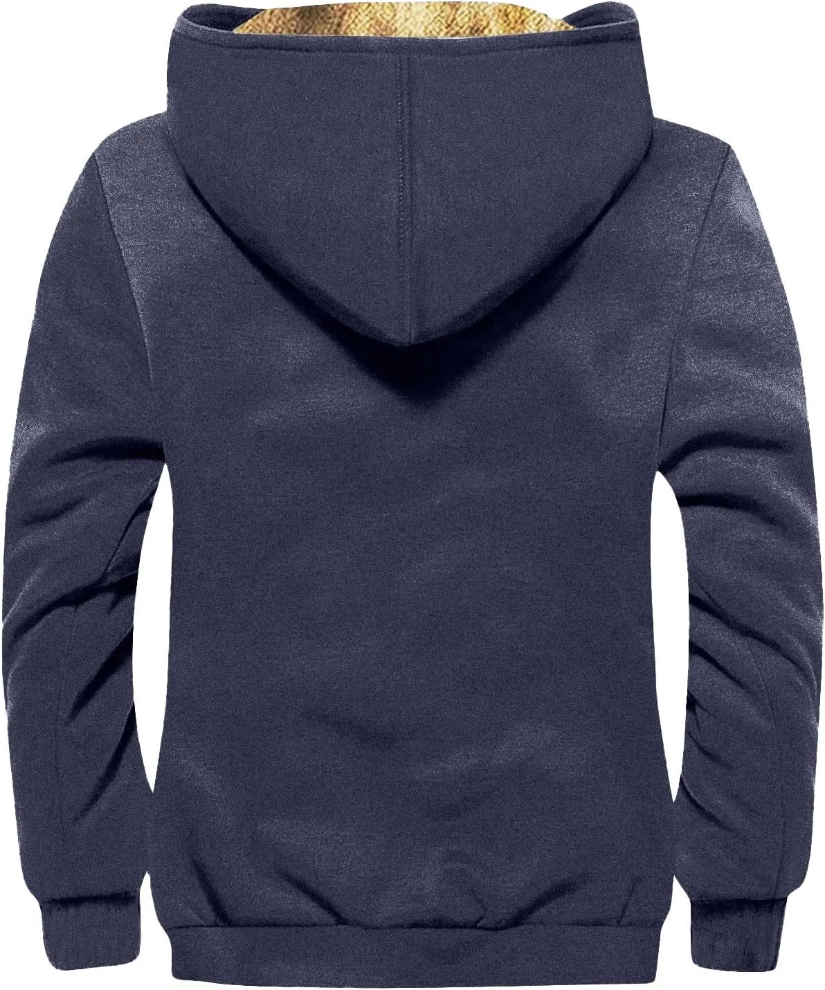 Men's Thick Sherpa Lined Jackets Full Zip Up Hoodies Winter Casual Trendy Warm Sweatshirts Coat with Pocket