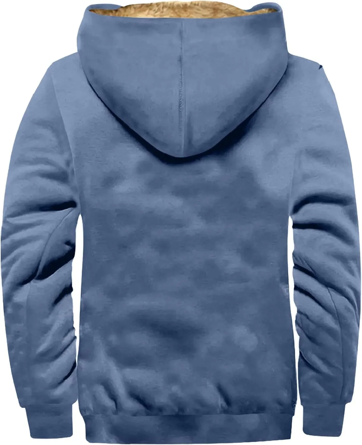 Mens Winter Heavyweight Fleece Sherpa Lined Warm Sweatshirt Big And Tall Zip Up Hoodie Jackets