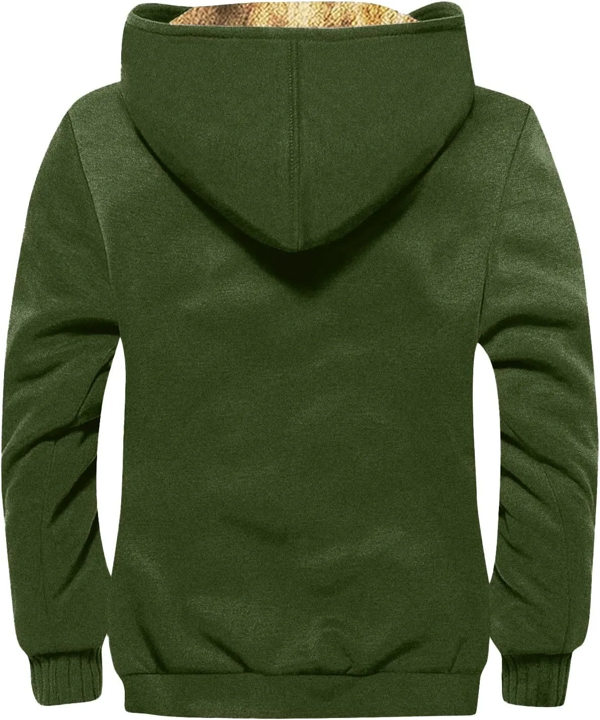 Mens Winter Heavyweight Fleece Sherpa Lined Warm Sweatshirt Big And Tall Zip Up Hoodie Jackets