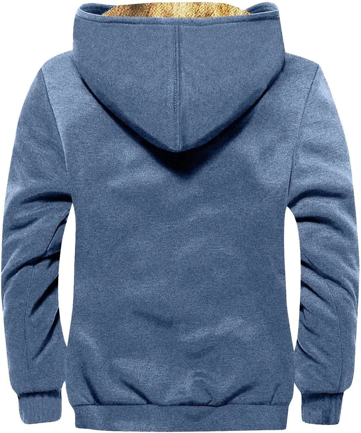 Men's Winter Jacket Heavyweight Fleece Sweatshirt Thick Lined Coats Warm Hoodies 2024 Winter Full Zipper Hooded Coat