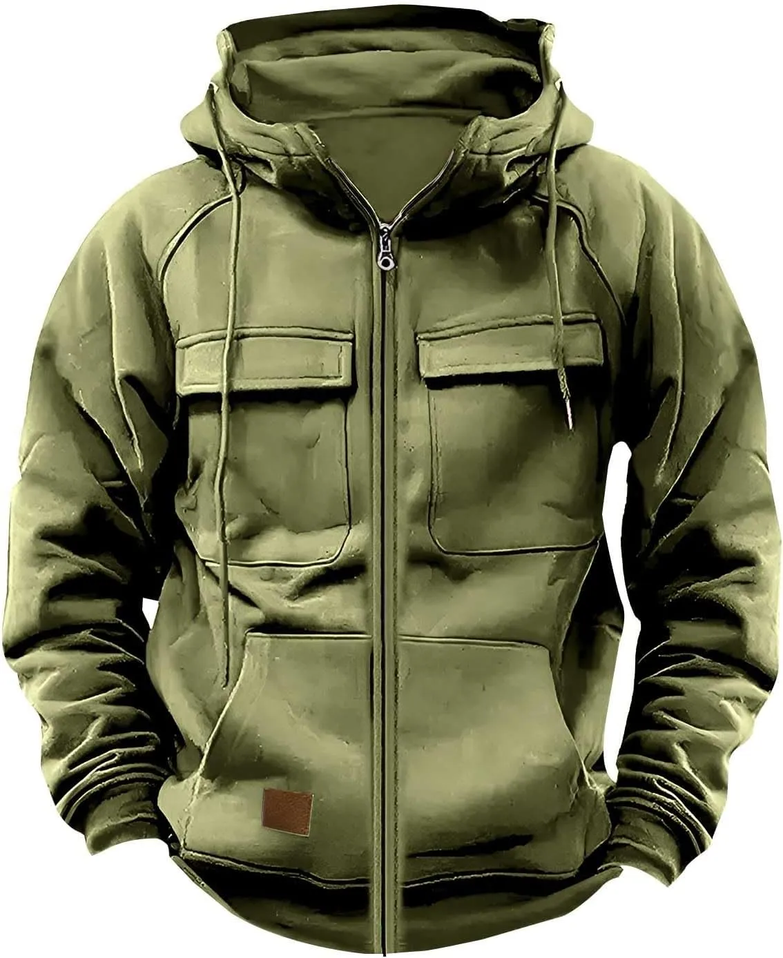 Mens Zip Up Tactical Hoodies Big and Tall Work Military Cargo Hooded Sweatshirt Hippie Aztec Cowboy Pullover Hoodies