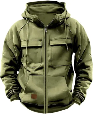 Mens Zip Up Tactical Hoodies Big and Tall Work Military Cargo Hooded Sweatshirt Hippie Aztec Cowboy Pullover Hoodies