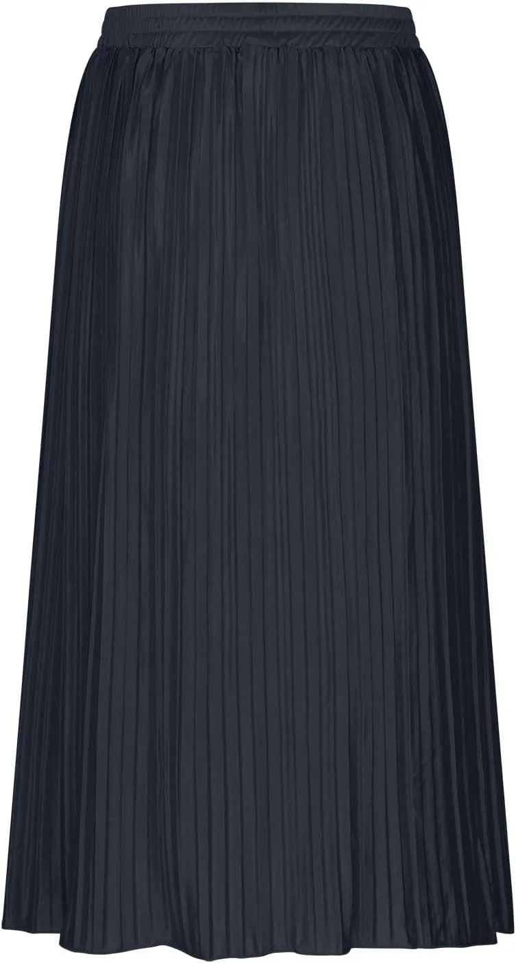 Midi Skirt for Women Summer Vintage Stretch High Waist Button Front A-Line Skirts Casual Solid Flowy Pleated Skirt