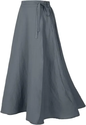 Mingyuezai Womens Wrap Skirt Ankle-Length Vintage Linen Skirts