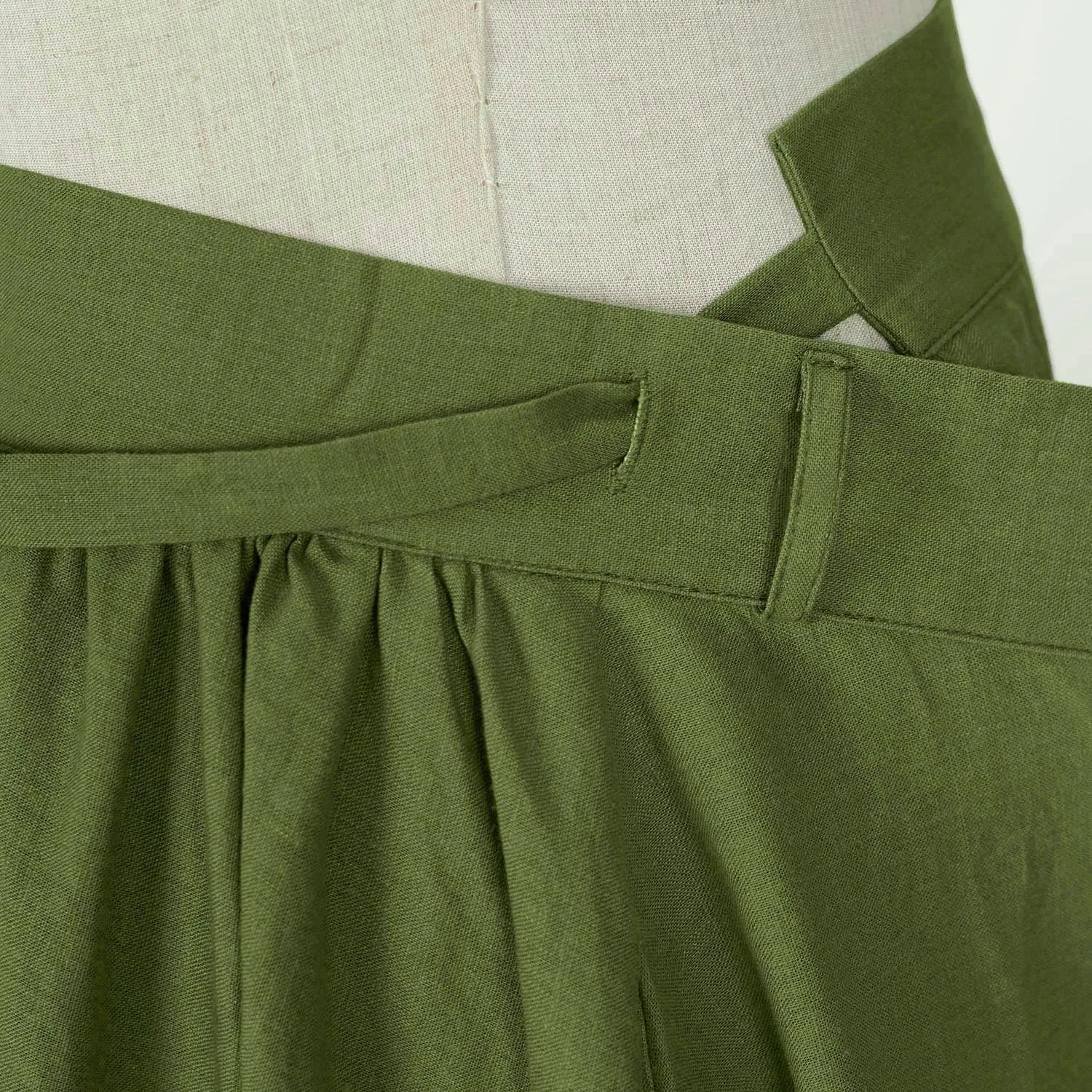 Mingyuezai Womens Wrap Skirt Ankle-Length Vintage Linen Skirts