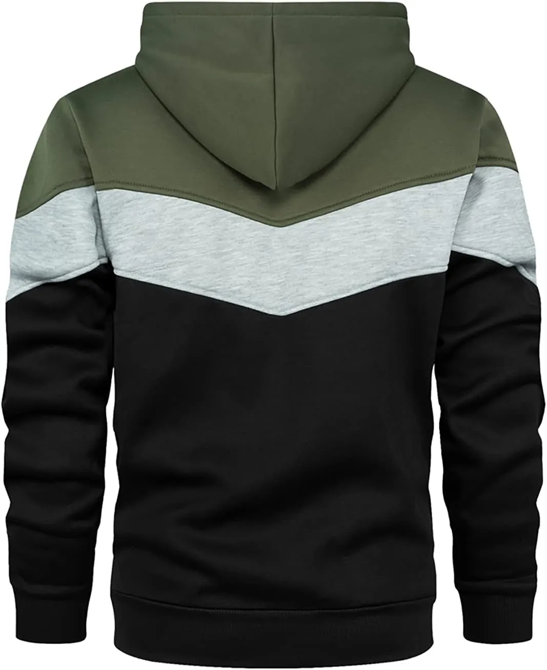 MOONCOLOUR Men's Fashion Novelty Color Block Hoodies Long Sleeve Fleece Hooded Pullover Sweatshirts with Pockets