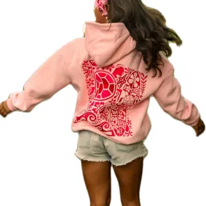 Muineobuka Women Y2K Graphic Hoodies Flower Embroidery Oversized Hooded Sweatshirt Vintage Aesthetic Hoodies Streetwear