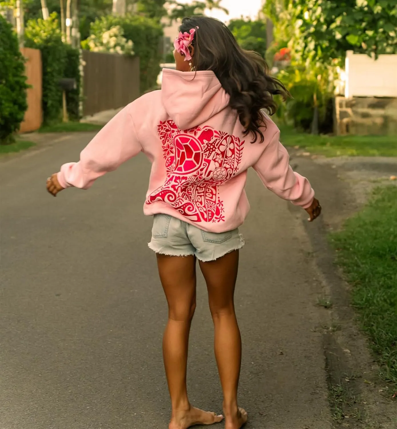 Muineobuka Women Y2K Graphic Hoodies Flower Embroidery Oversized Hooded Sweatshirt Vintage Aesthetic Hoodies Streetwear