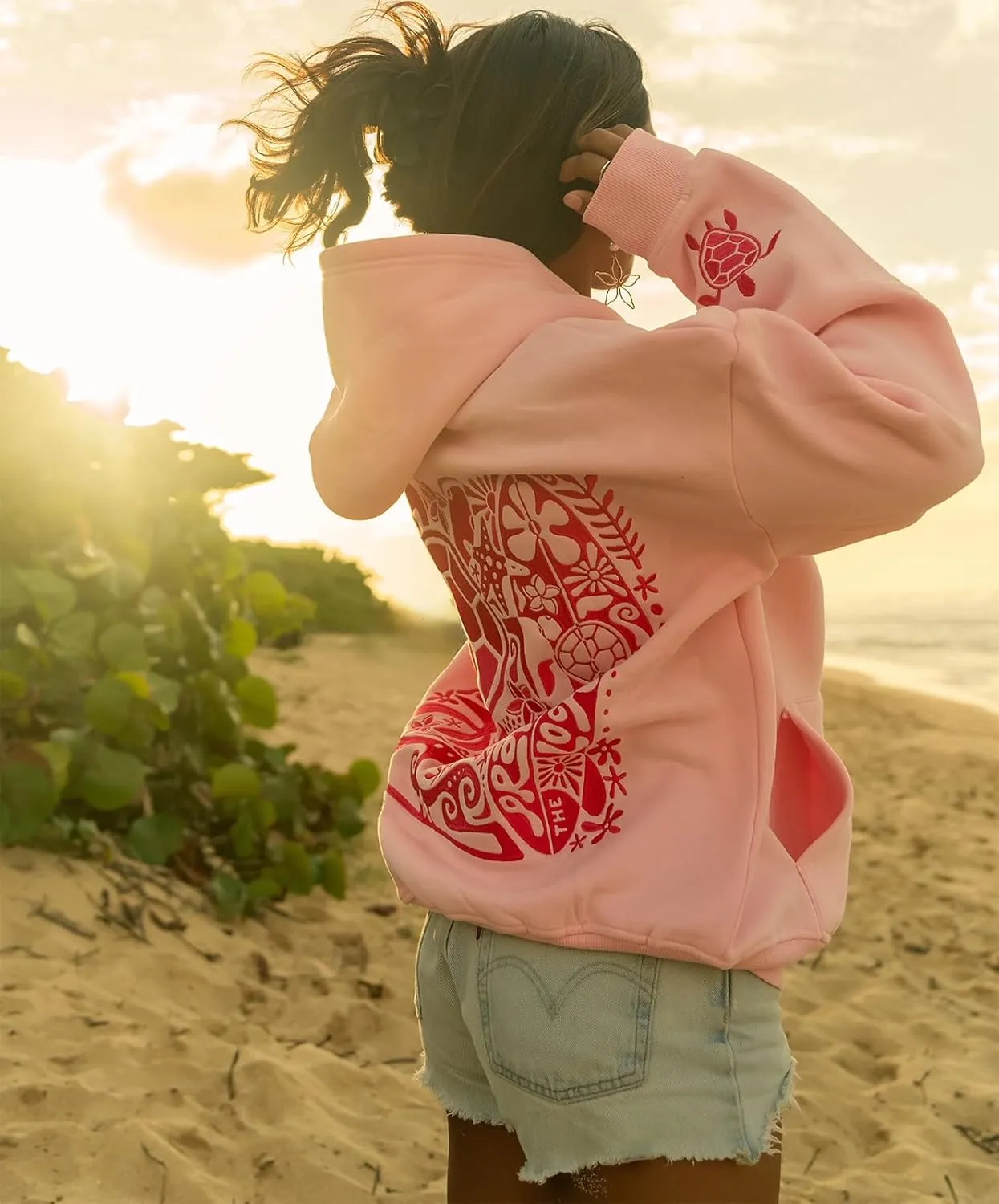 Muineobuka Women Y2K Graphic Hoodies Flower Embroidery Oversized Hooded Sweatshirt Vintage Aesthetic Hoodies Streetwear