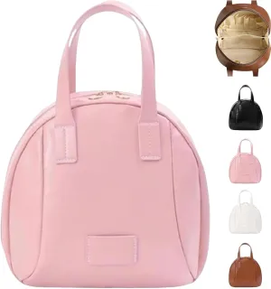 Multi-layered Shell-shaped Cosmetic Bag, Multi Layered Premium Cute Makeup Bag, Portable Large Capacity PU Shell Waterproof Handbag Style Cosmetic Bag Organizer (Pink)