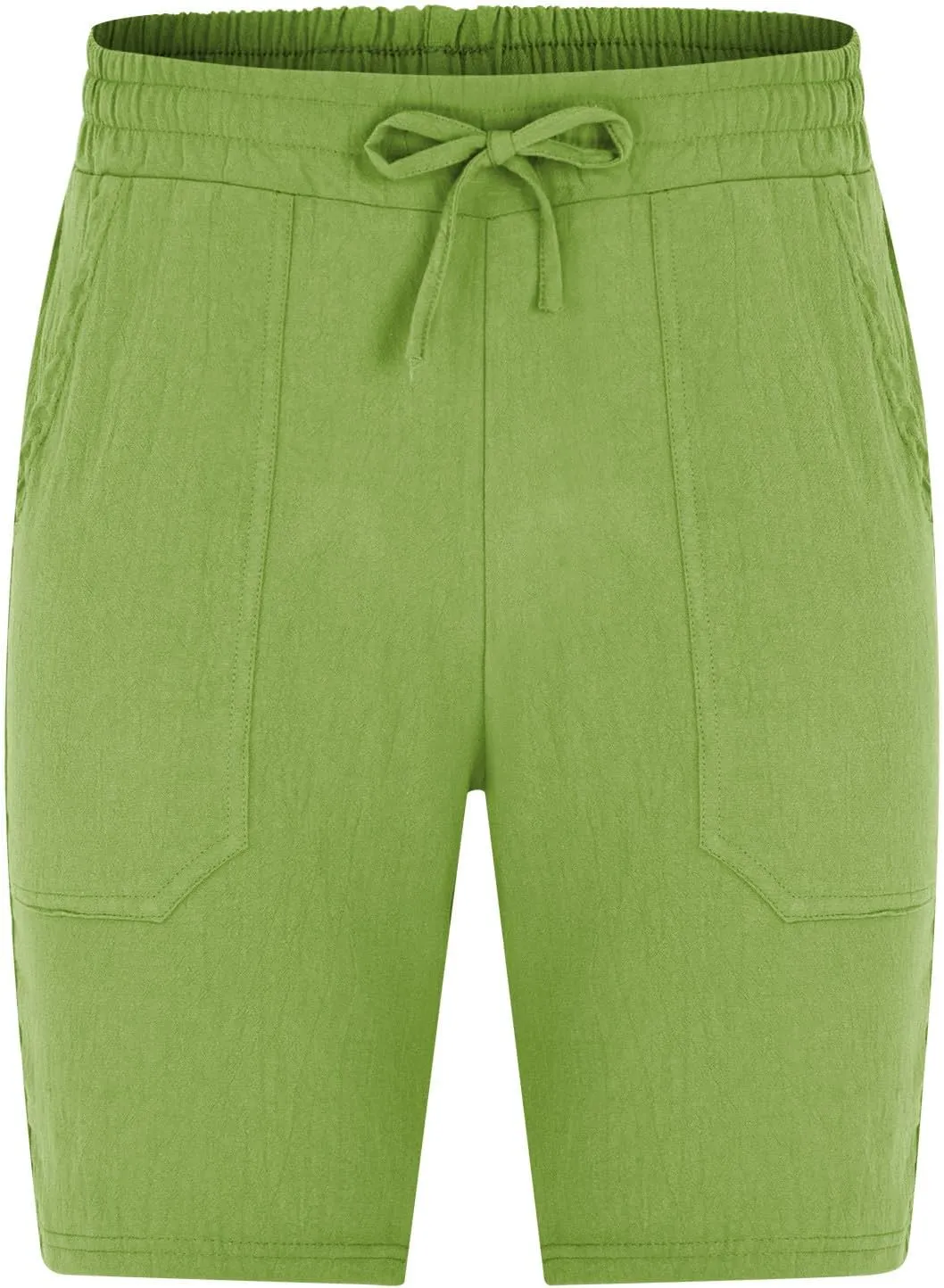 Muscularfit Cargo Shorts for Men Relaxed Fit Shorts with Pockets Summer Fashion Linen Cotton Shorts Stretch Athletic Shorts
