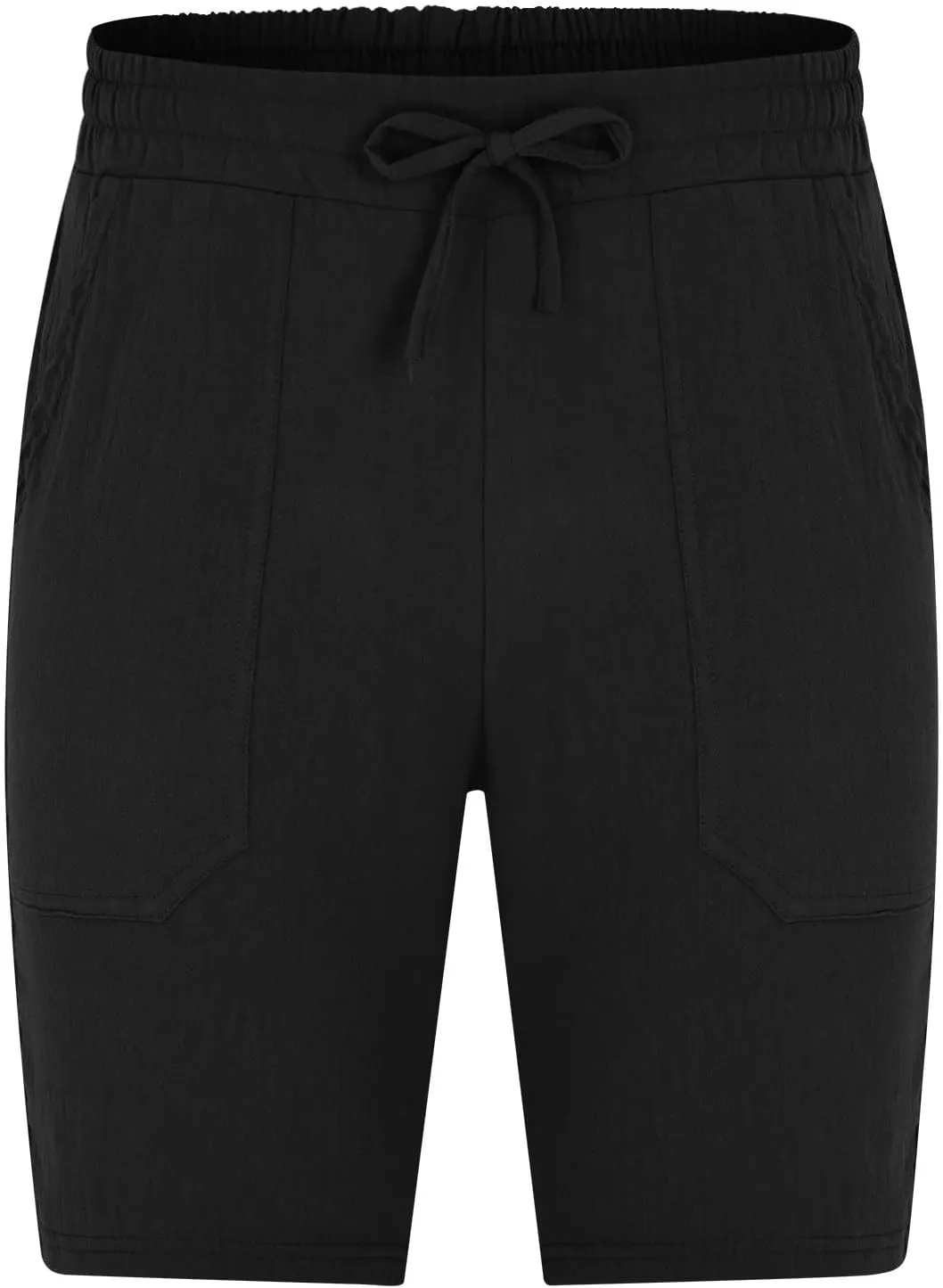 Muscularfit Cargo Shorts for Men Relaxed Fit Shorts with Pockets Summer Fashion Linen Cotton Shorts Stretch Athletic Shorts