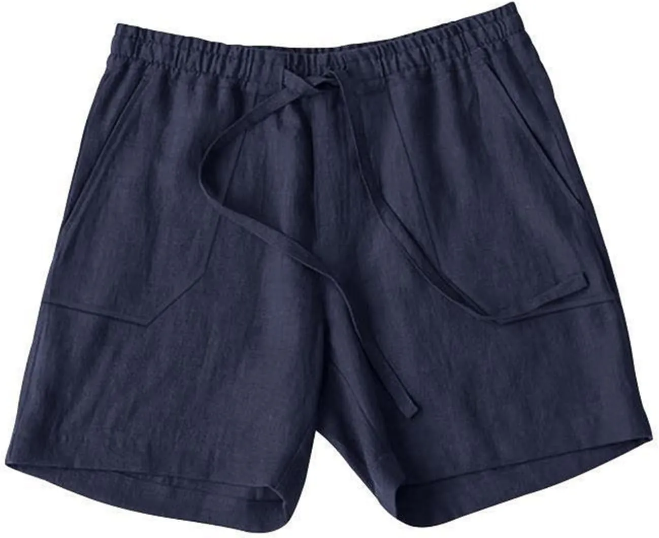 Muscularfit Cargo Shorts for Men Relaxed Fit Shorts with Pockets Summer Fashion Linen Cotton Shorts Stretch Athletic Shorts