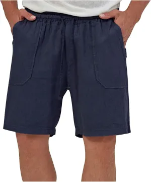 Muscularfit Cargo Shorts for Men Relaxed Fit Shorts with Pockets Summer Fashion Linen Cotton Shorts Stretch Athletic Shorts
