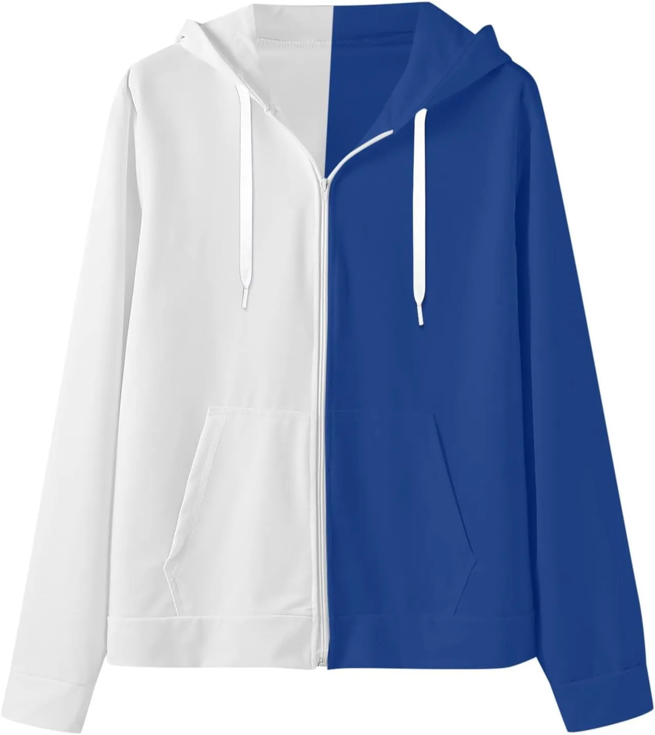 Muscularfit Oversized Sweatshirts for Men Loose Fit Long Sleeve Color Block Drawstring Pullover Hoodies Crewneck Causal Shirt