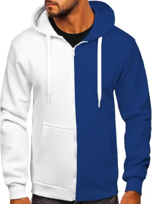Muscularfit Oversized Sweatshirts for Men Loose Fit Long Sleeve Color Block Drawstring Pullover Hoodies Crewneck Causal Shirt