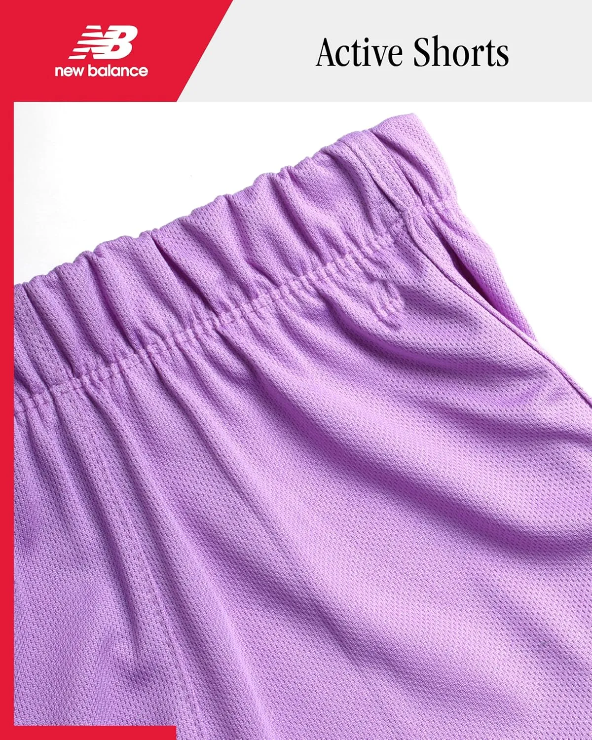 New Balance Girls' Active Shorts - Athletic Performance Mesh Running Shorts - Dolphin Gym Shorts for Girls (8-16)