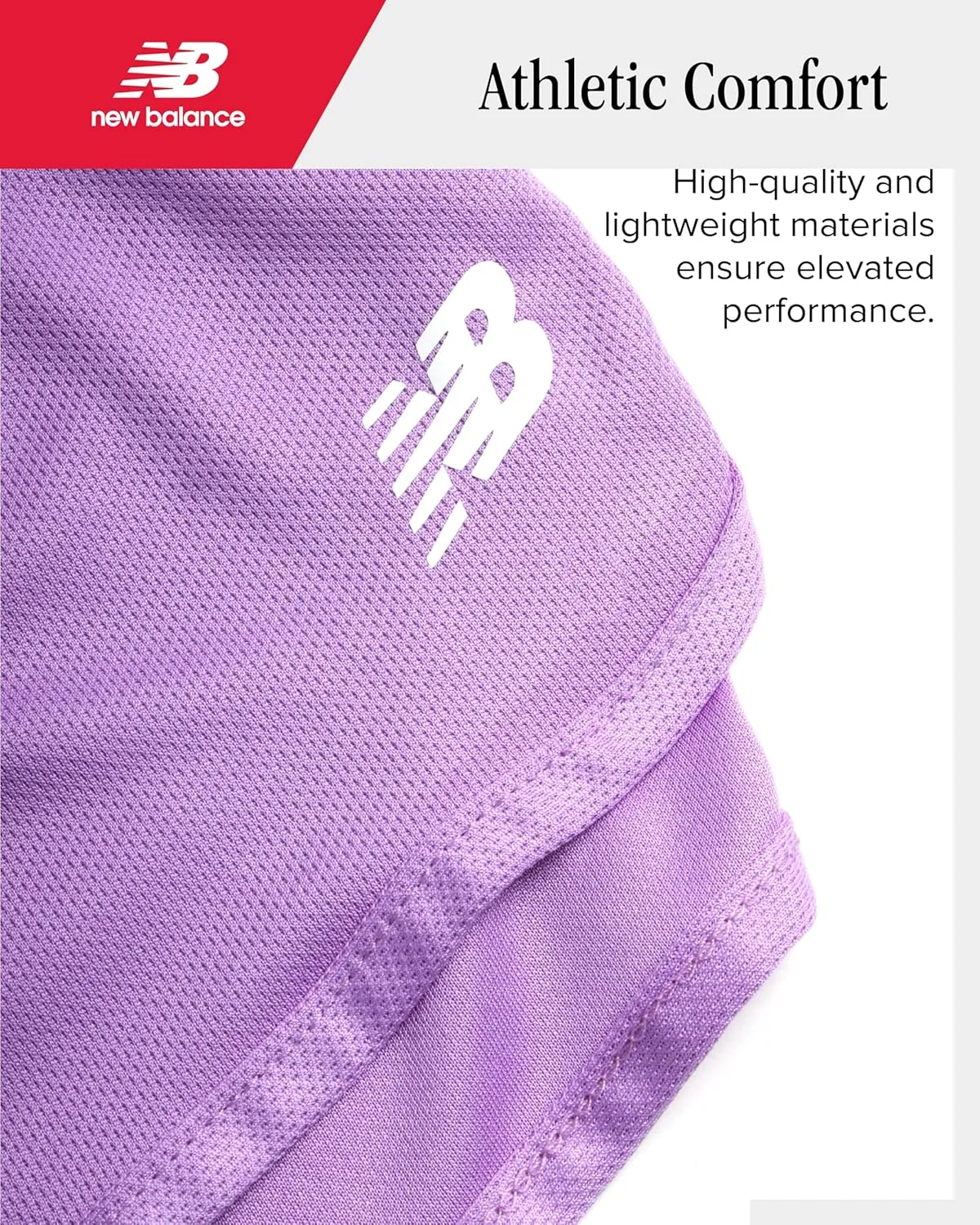 New Balance Girls' Active Shorts - Athletic Performance Mesh Running Shorts - Dolphin Gym Shorts for Girls (8-16)