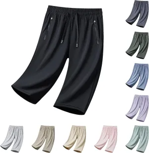 Onavee Iced Active Shorts for Women Women's Ice Silk Quick Drying Stretch Pants Ultra Stretch Breathable Casual Pants