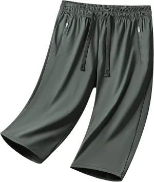 Onavee Iced Active Shorts for Women Women's Ice Silk Quick Drying Stretch Pants Ultra Stretch Breathable Casual Pants