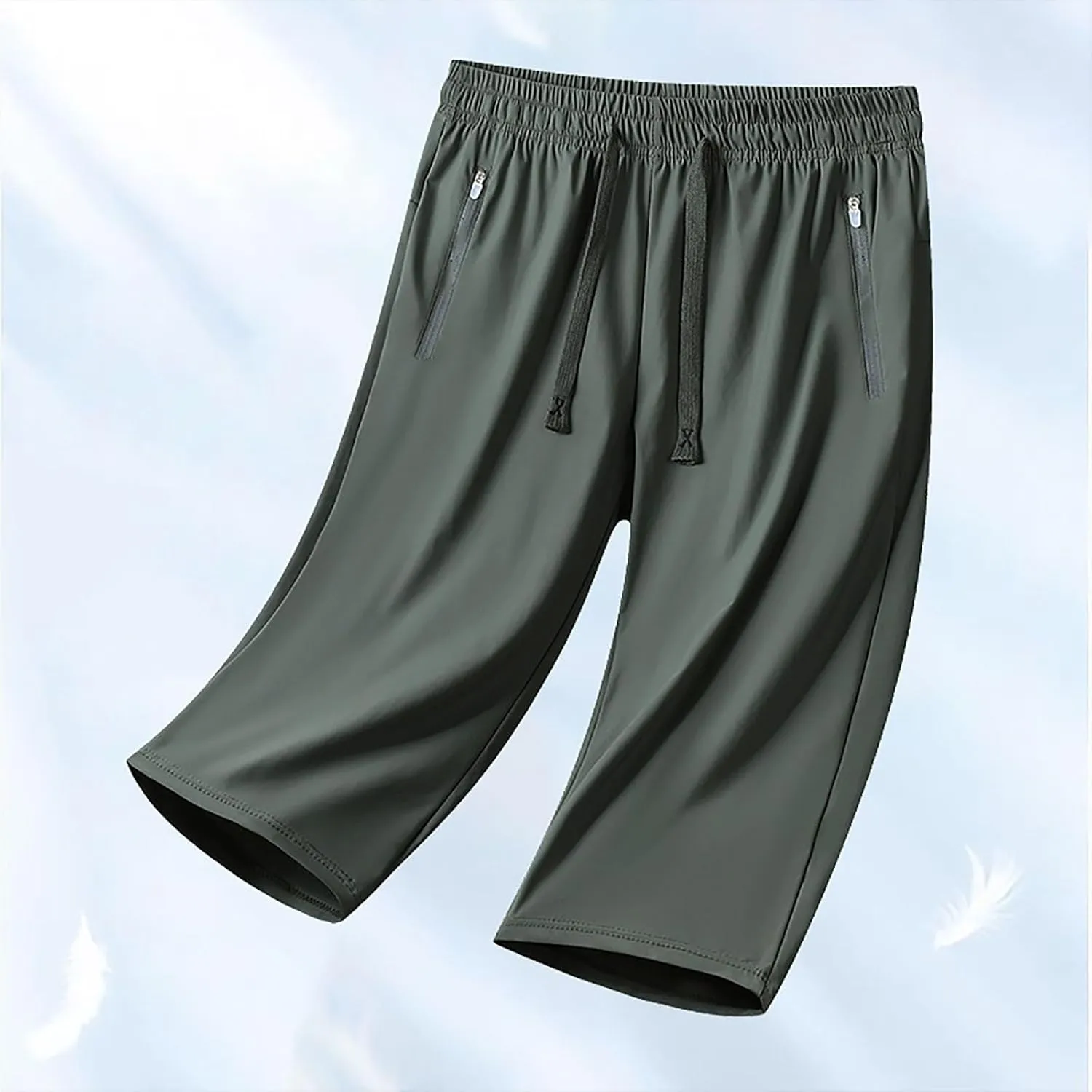 Onavee Iced Active Shorts for Women Women's Ice Silk Quick Drying Stretch Pants Ultra Stretch Breathable Casual Pants