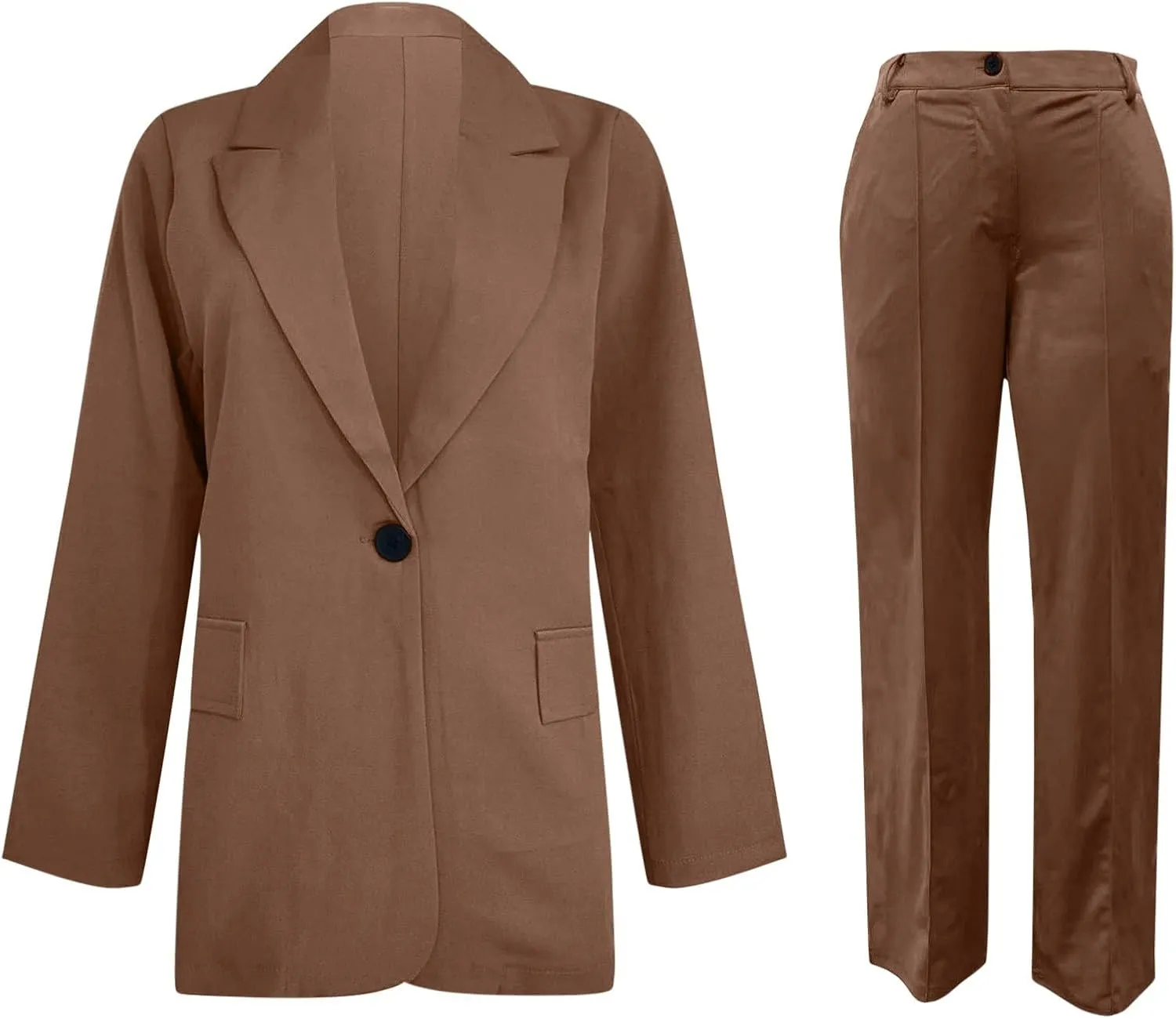 Oversized Blazers for Women Casual Open Front Button Suit Jackets Long Sleeve Lapel Jackets with Pockets