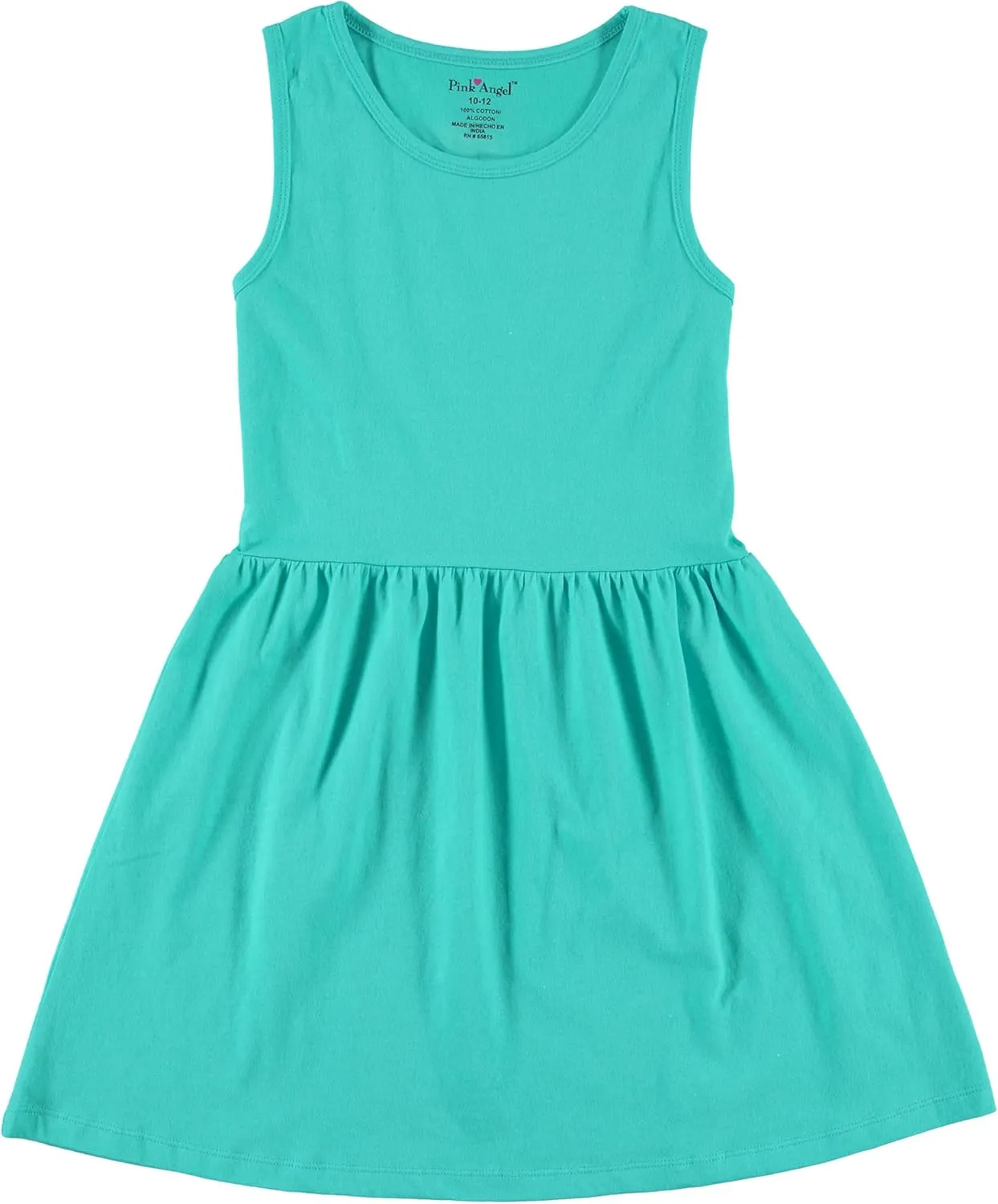 Pink Angel 3-Pack Girls' Dresses, Kids Casual Fit and Flare Sleeveless Summer Dress & School Outfit, 100% Cotton