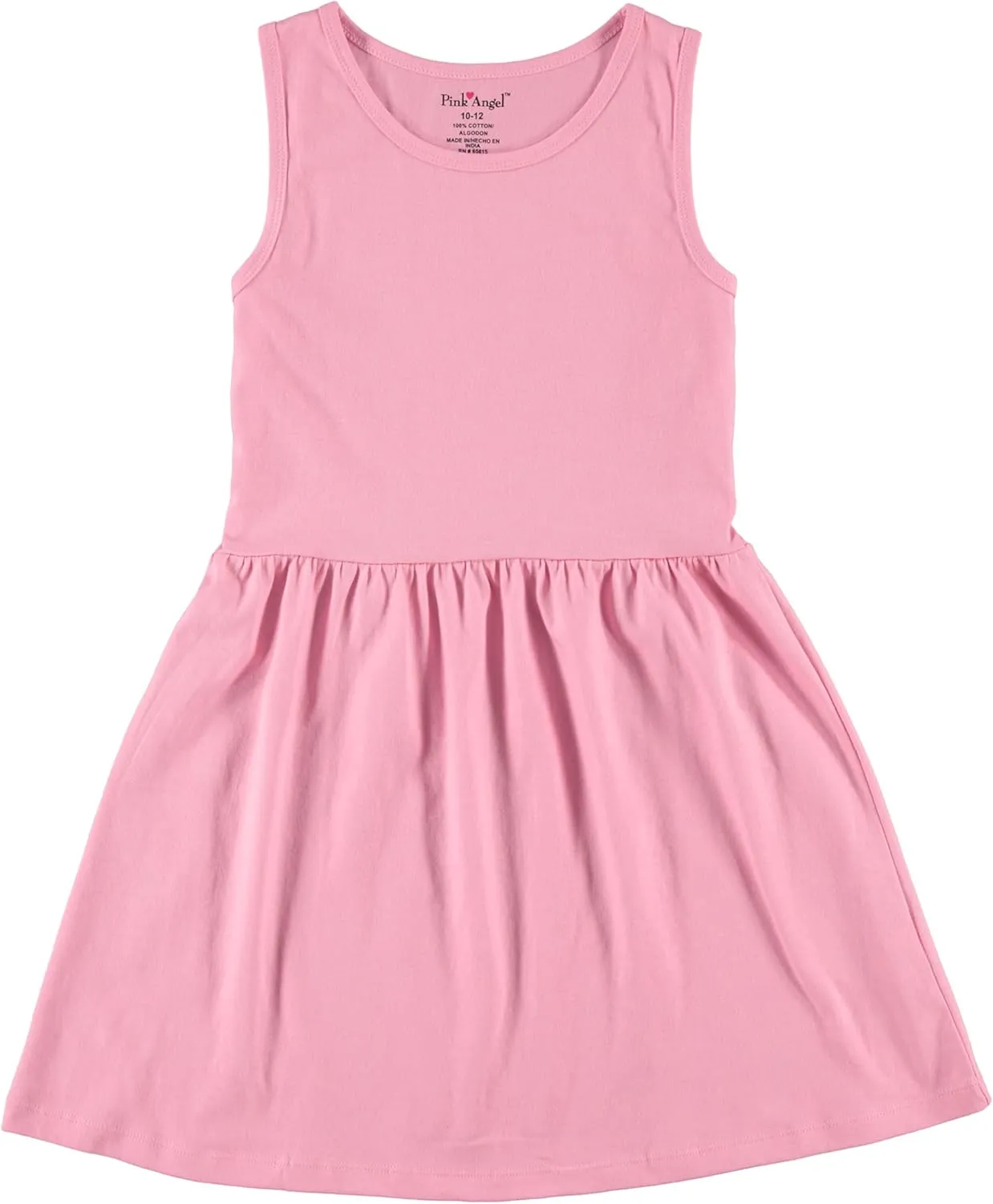 Pink Angel 3-Pack Girls' Dresses, Kids Casual Fit and Flare Sleeveless Summer Dress & School Outfit, 100% Cotton