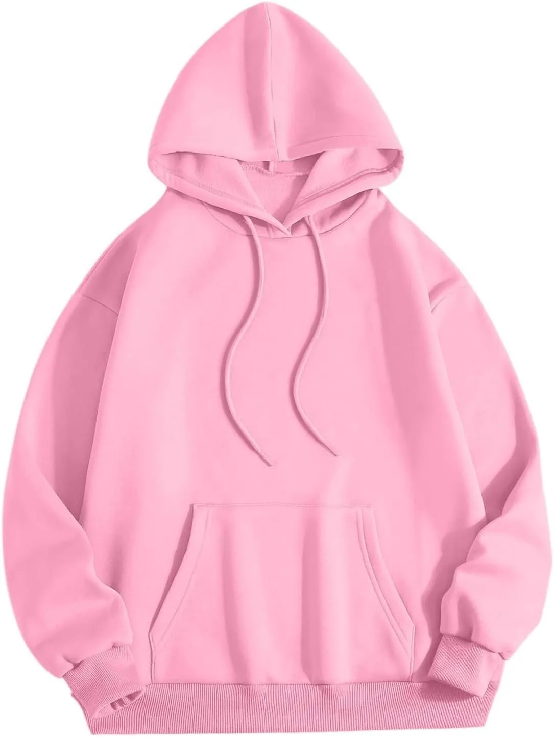 Preppy Hoodies Womens Pink Hoodie Fall Graphic Long Sleeve Drawstring Hooded Pocket Pullover Sweatshirts