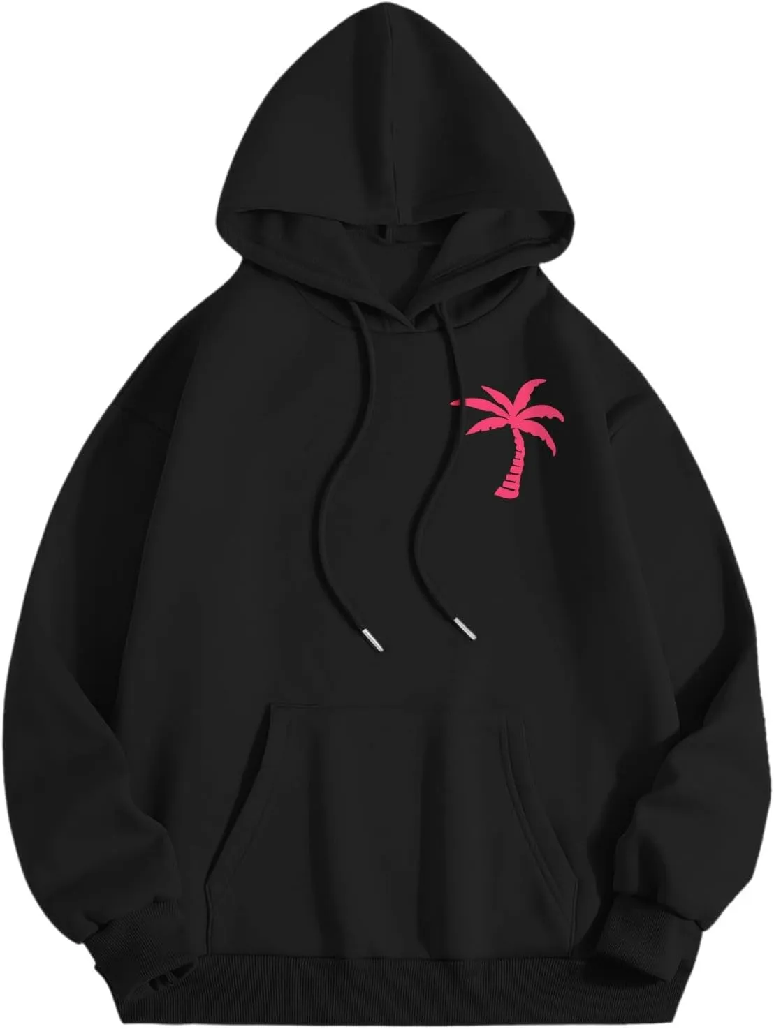 Puff Graphic Oversized Hoodies for Women Teen Girls Kids Trendy Cute Preppy Sweatshirt Long Sleeve Y2K Tops with Pockets