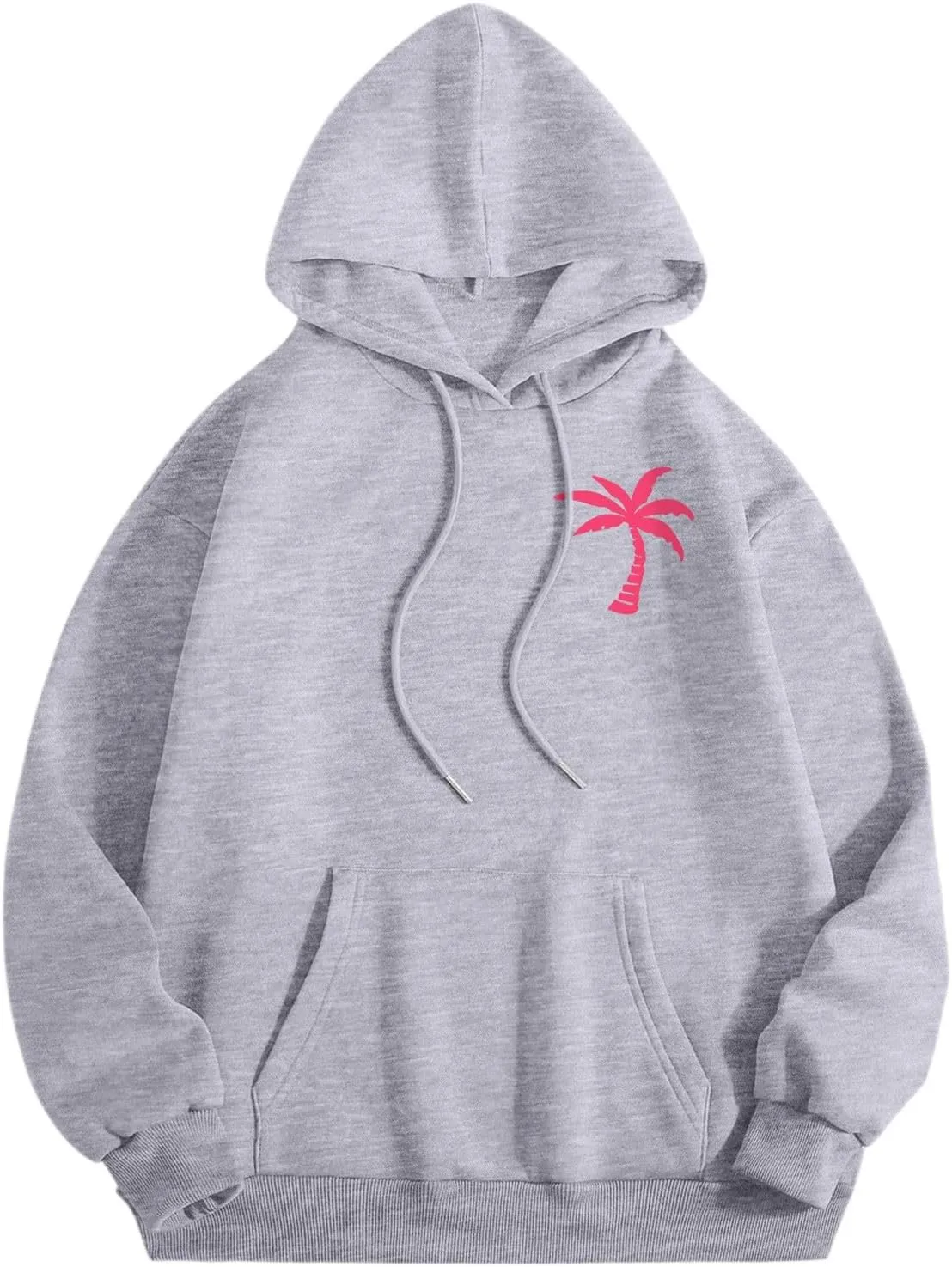 Puff Graphic Oversized Hoodies for Women Teen Girls Kids Trendy Cute Preppy Sweatshirt Long Sleeve Y2K Tops with Pockets