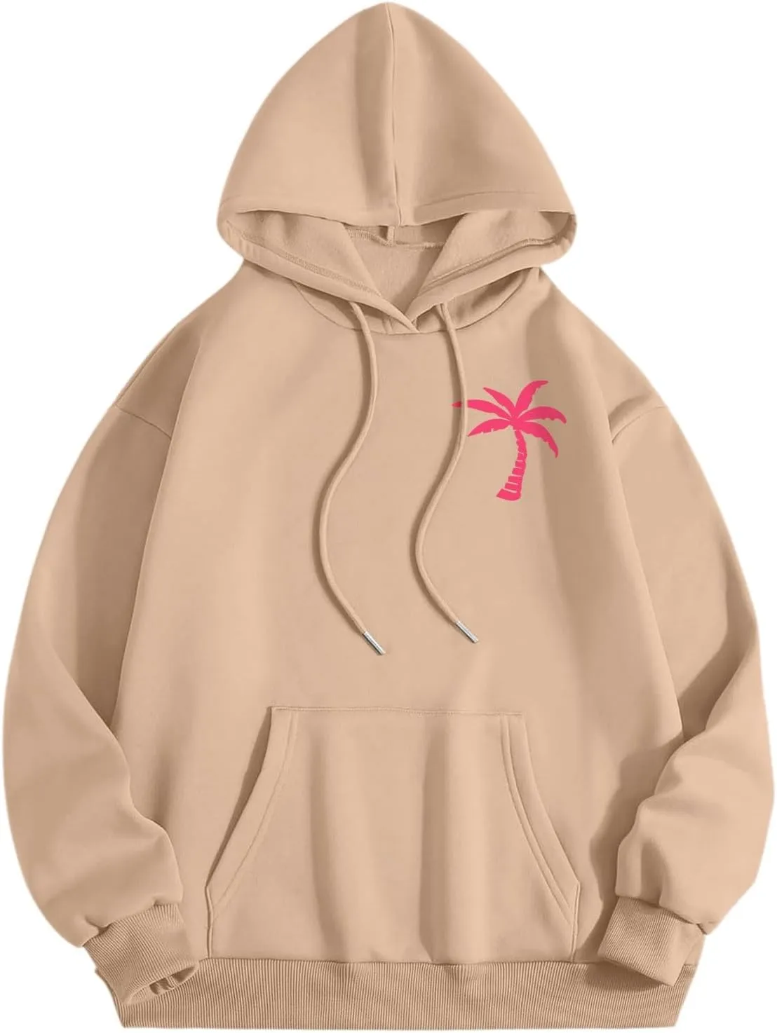 Puff Graphic Oversized Hoodies for Women Teen Girls Kids Trendy Cute Preppy Sweatshirt Long Sleeve Y2K Tops with Pockets