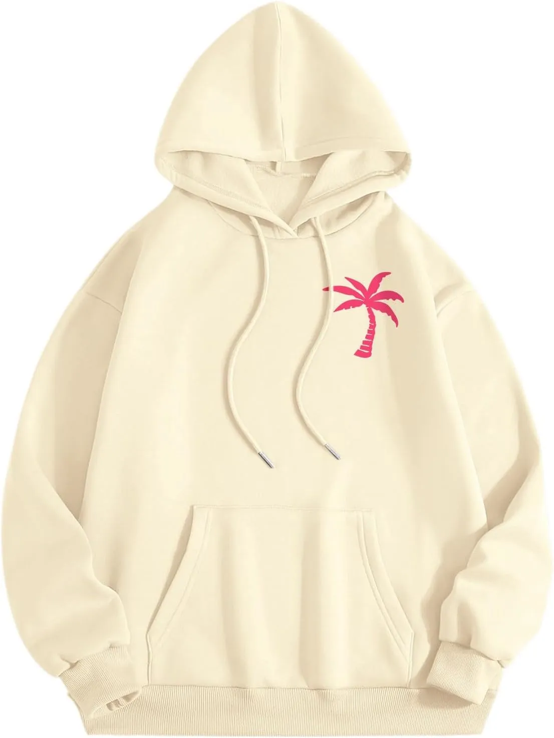Puff Graphic Oversized Hoodies for Women Teen Girls Kids Trendy Cute Preppy Sweatshirt Long Sleeve Y2K Tops with Pockets
