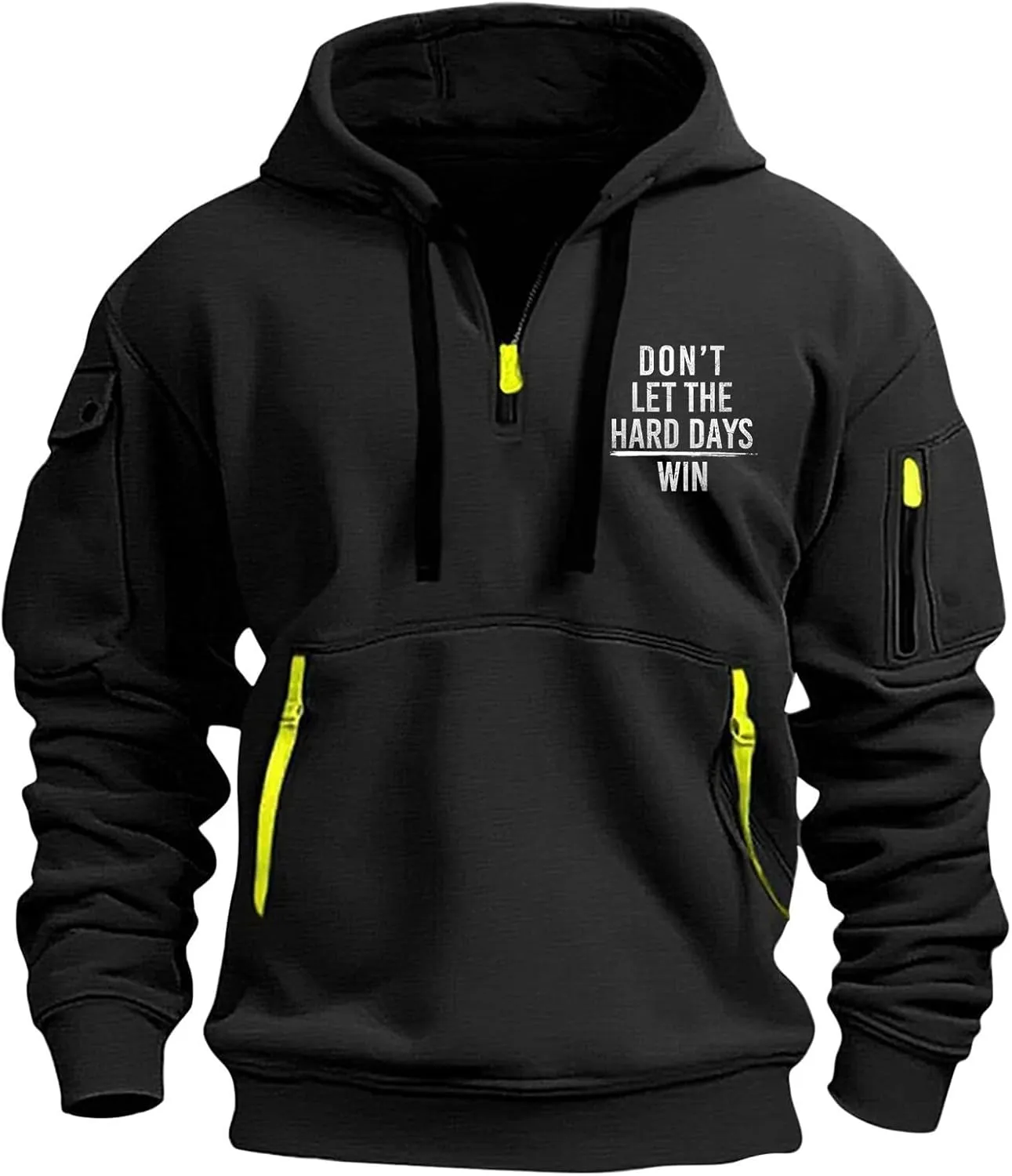 Quarter Zip Pullover Men, Lightweight Winter Hoodies Casual Fashion Sports Tactical Hooded Jacket Fall Tops