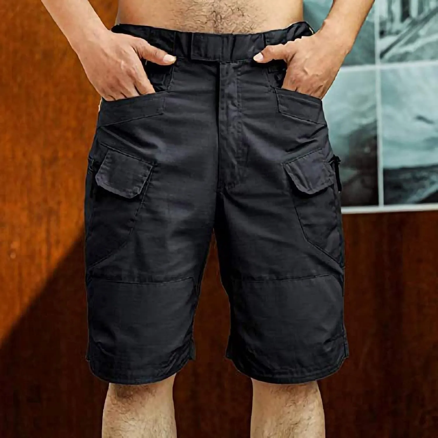 RTRDE Men's Shorts Sports Pocket Workwear Casual Loose Shorts Jogging Cargo