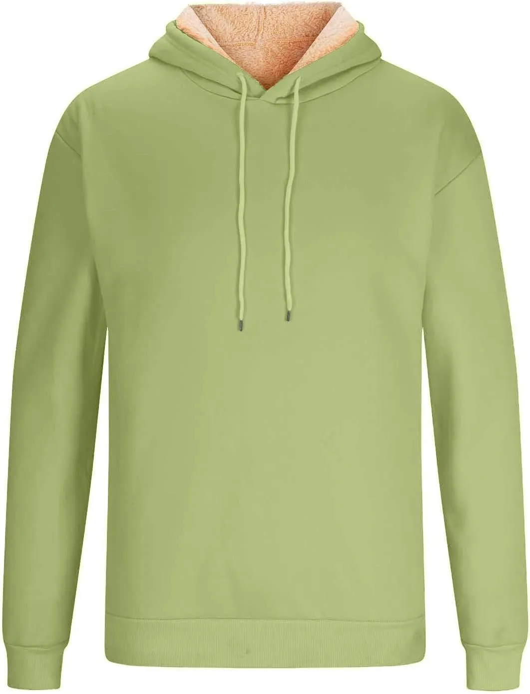 RTTUIOP Hoodies for Men Sherpa Lined Thermal Winter Sweatshirt Casual Fashion Fleece Lined Hoodie Pullover