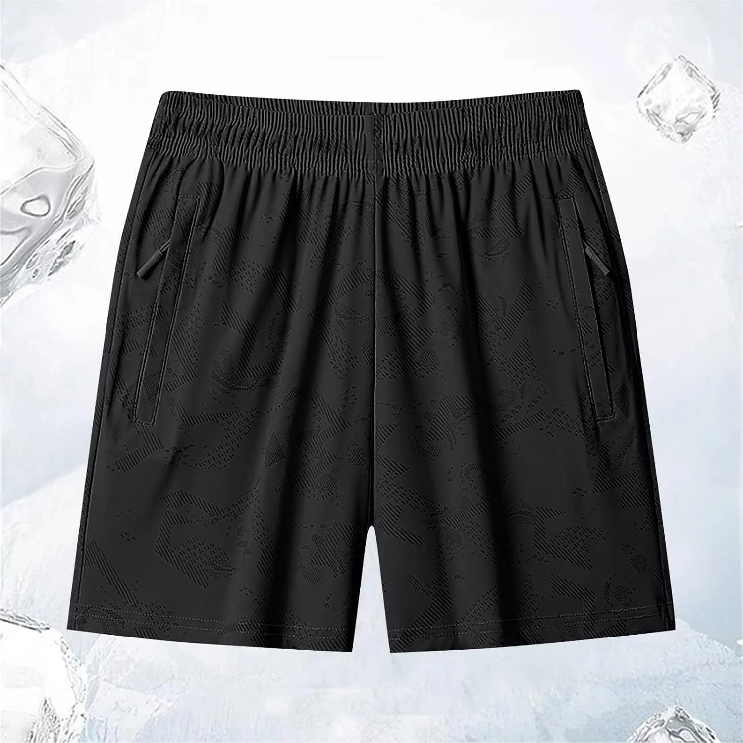 Running Shorts for Women Comfy Elastic Waist Quick Dry Lightweight Casual Workout Short with Zipper Pockets