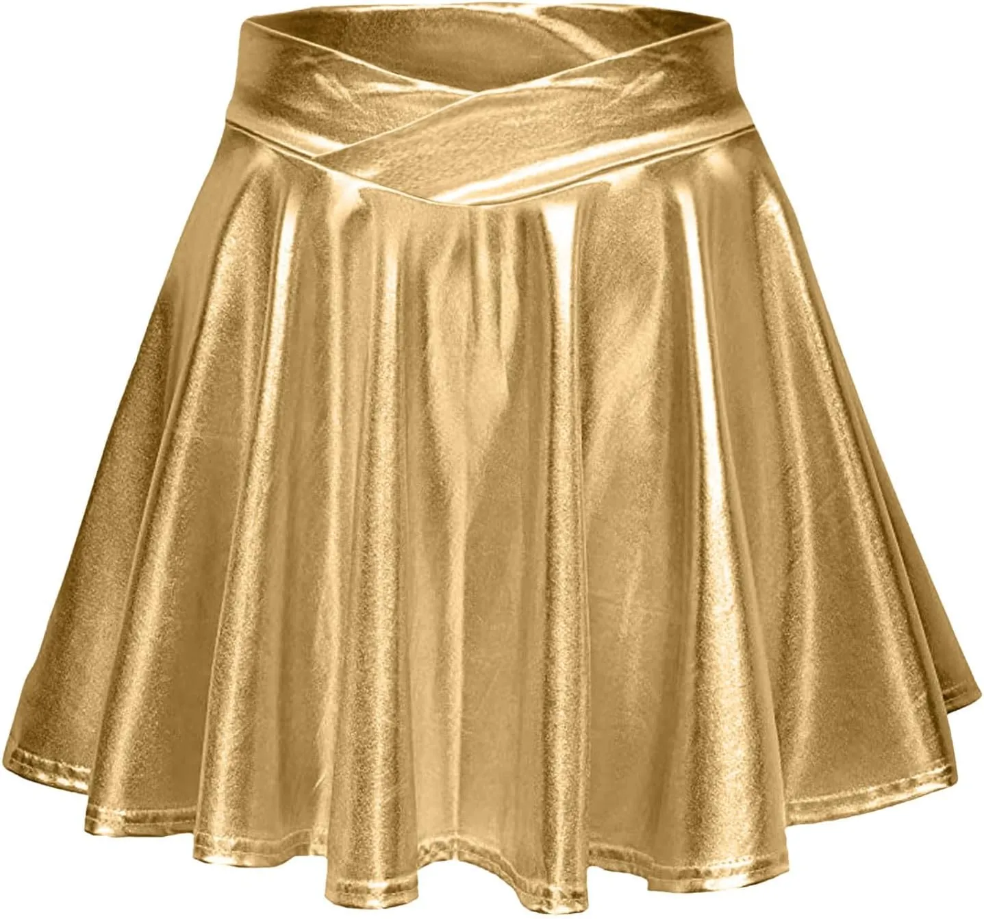 Short Mini Skirts for Women Trendy High Waisted Faux Leather Pleated Solid Ruffle Skirt Black Leather Skirt