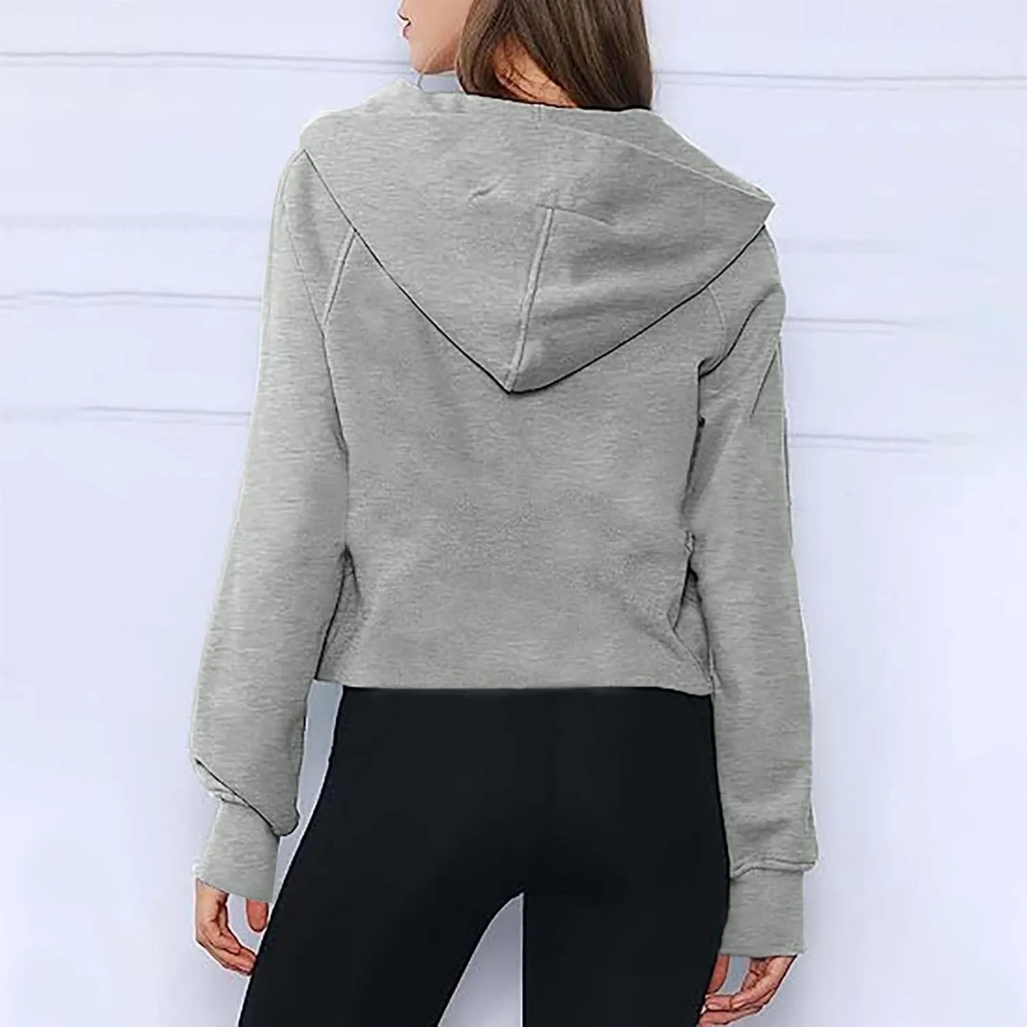 SMIDOW Womens Half Zip Up Sweatshirts Fall Fashion 2023 Oversized Cropped Pullover Fleece Quarter Zip Hoodies With Pockets