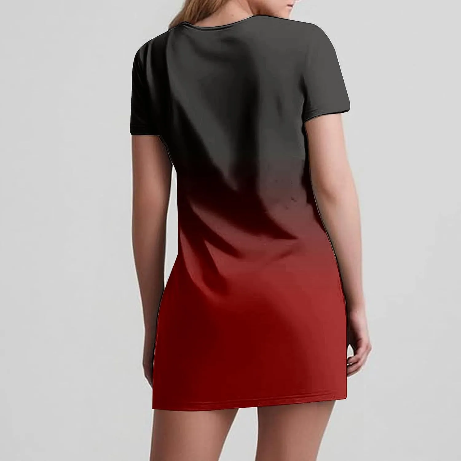 Summer Dresses for Women 2025 V Neck Short Sleeve Spring Dress Casual Loose Fit Sundress