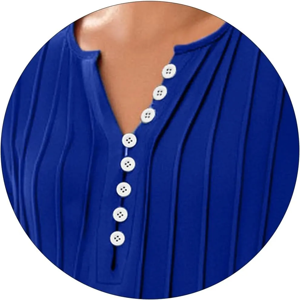 Sundresses for Women Summer Casual Beach Dresses 2025 Vacation Swim Cover Up V Neck Summer Dress Button Mini Dresses