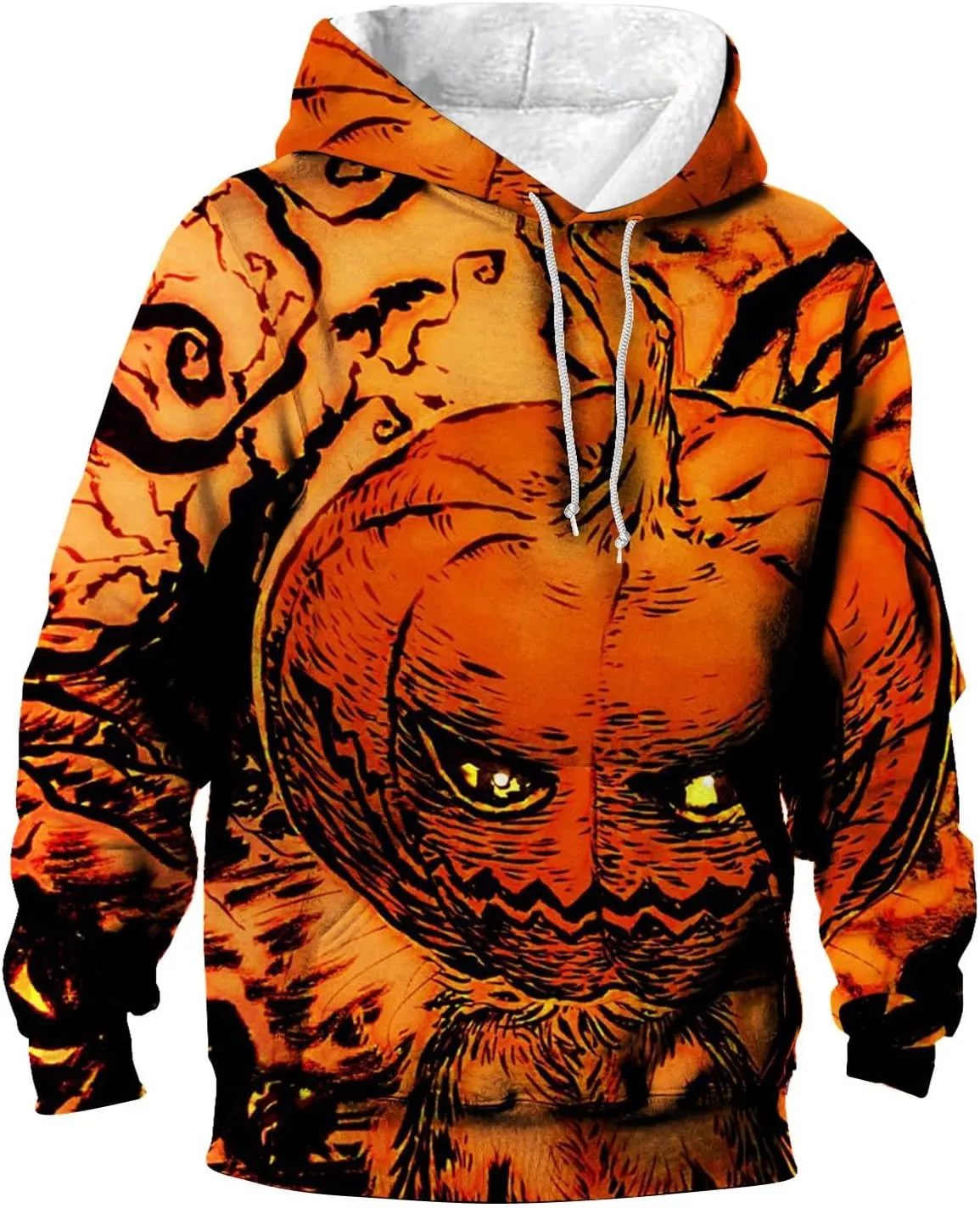 Sweaters For Men Pumpkin Print Hooded Sweatshirt Womens Hoodies Weighted Hoodie Gray Hoodies For Thick Hoodie Gray