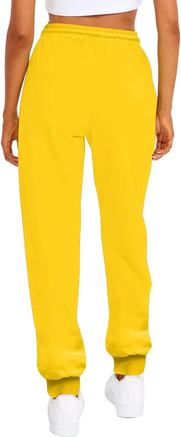 Sweatpants Women Fleece Joggers Drawstring High Waisted Athletic Jogging Pants Cinch Bottom Sweat Pants with Pockets