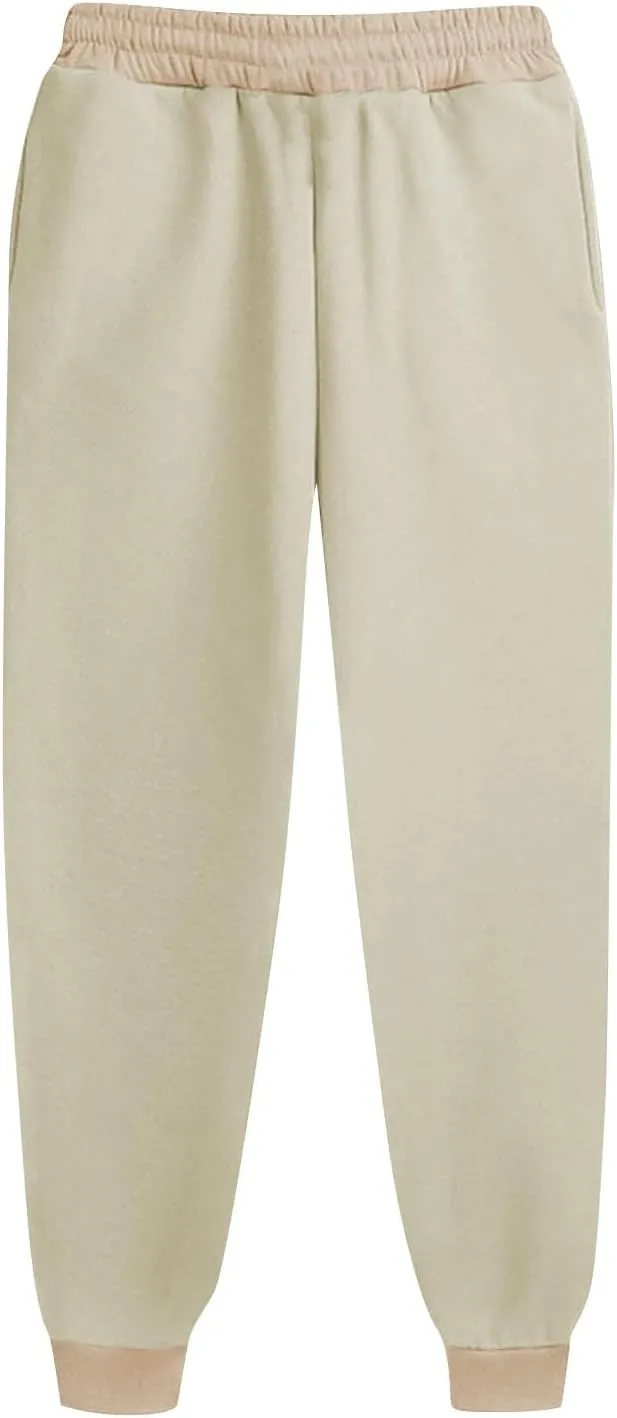 Sweatpants Women Fleece Joggers Drawstring High Waisted Athletic Jogging Pants Cinch Bottom Sweat Pants with Pockets