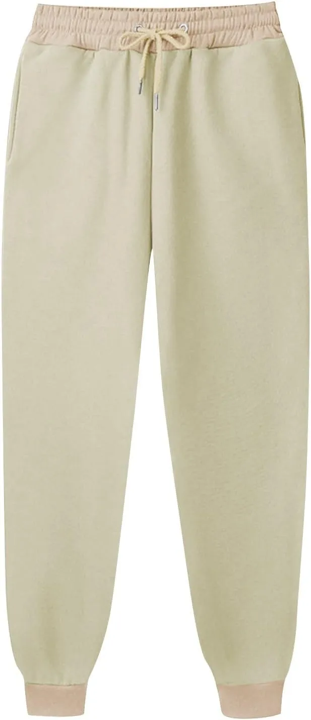 Sweatpants Women Fleece Joggers Drawstring High Waisted Athletic Jogging Pants Cinch Bottom Sweat Pants with Pockets