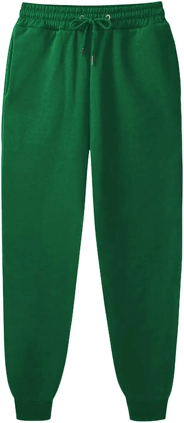 Sweatpants Women Fleece Joggers Drawstring High Waisted Athletic Jogging Pants Cinch Bottom Sweat Pants with Pockets
