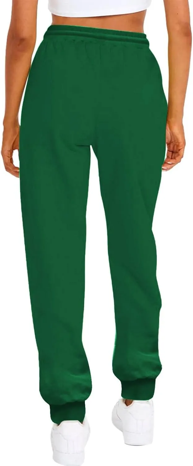 Sweatpants Women Fleece Joggers Drawstring High Waisted Athletic Jogging Pants Cinch Bottom Sweat Pants with Pockets