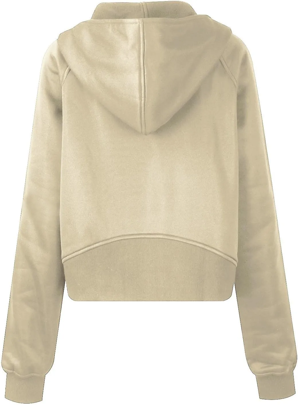 TANGNADE Womens Full Zip Pullover Cropped Hoodies Long Sleeve Fleece Sweatshirts with Pockets Fall Outfits Clothes