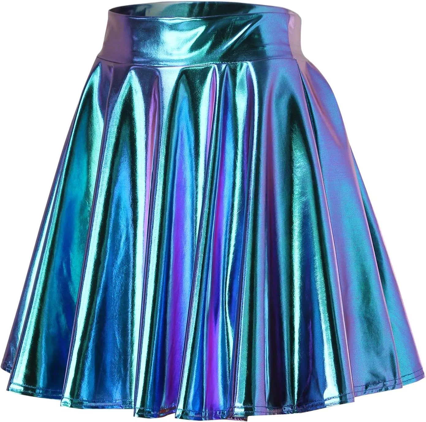 Tennis Skirts for Women Flared Casual Pleated Fashion A Line Women's Skirt Mini Shiny Skirt Mini Double Split